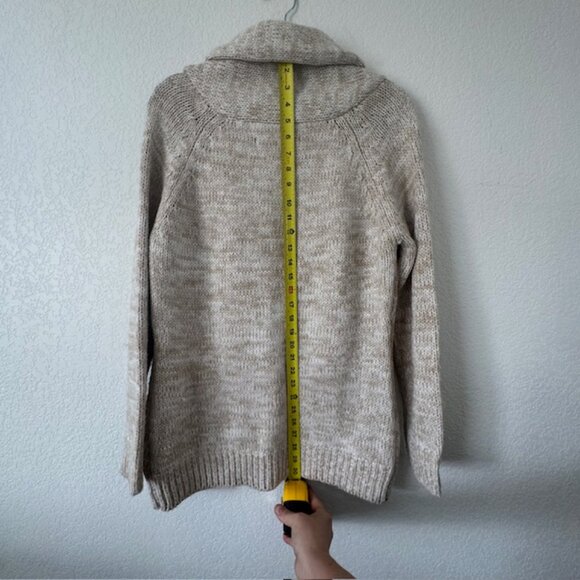 Coupe Collection Beige Knit‎ Zip Up Sweater Cardigan Womens Size Large EUC - Picture 3 of 8